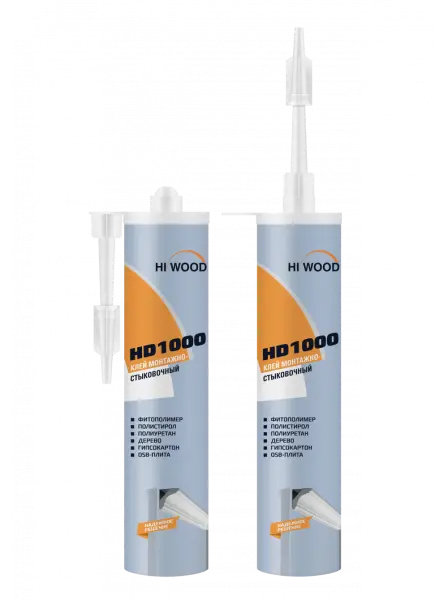 Монтажно-стыковочный клей HiWood HD1000 Белый 280 ml