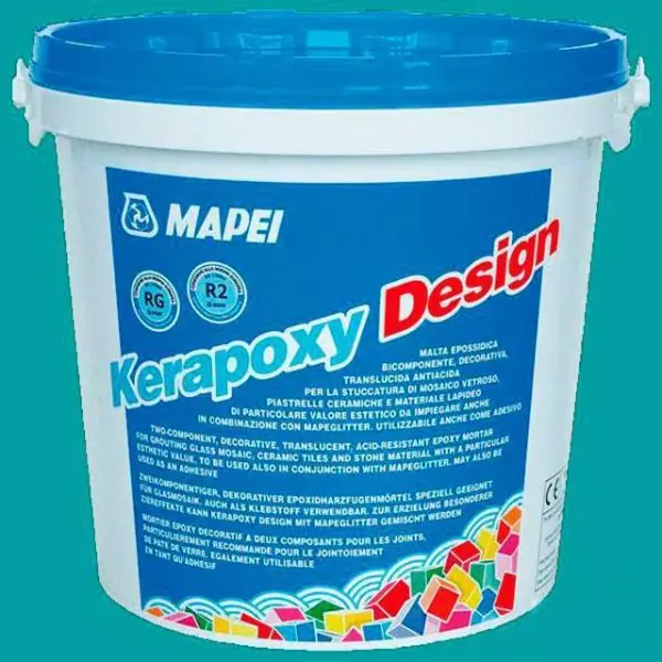 Эпоксидная затирка Mapei Kerapoxy Design №736 Небесная лазурь 3 кг.