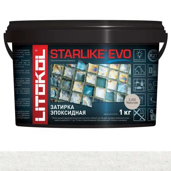 Затирочная смесь Litokol Starlike Evo S.202 Naturale 1 кг