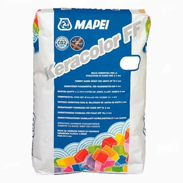 Цементная затирка Mapei Keracolor FF №100 Белый 5 кг.